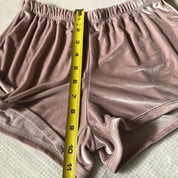 Brandy Melville dusty rose pj shorts smooth velvet - Picture 2 of 5